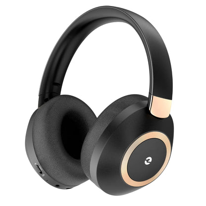 Active Noise Cancelling Wireless Headphones, 100H Playtime Over-Ear Bluetooth Headset with Microphone & Deep Bass – Fast Charging for Travel, Office & Home